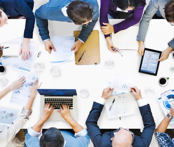 Busy Broker Office